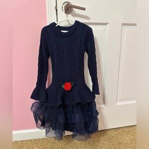 Bonnie Jean navy blue wintery fancy dress